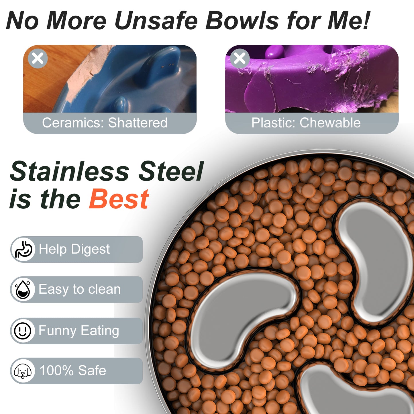 Slow Feeder Dog Bowl